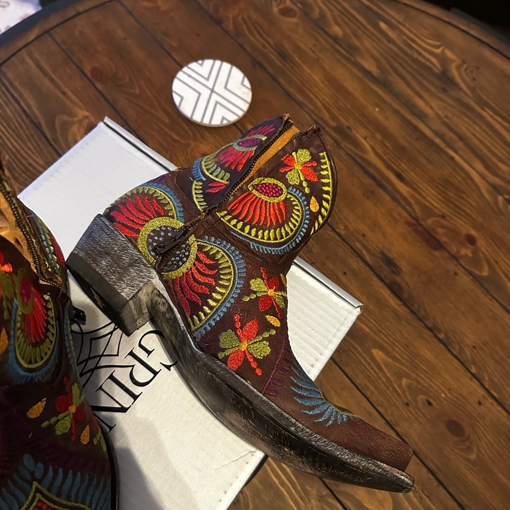 Old Gringo Multicolor Embroidered Ankle Boots